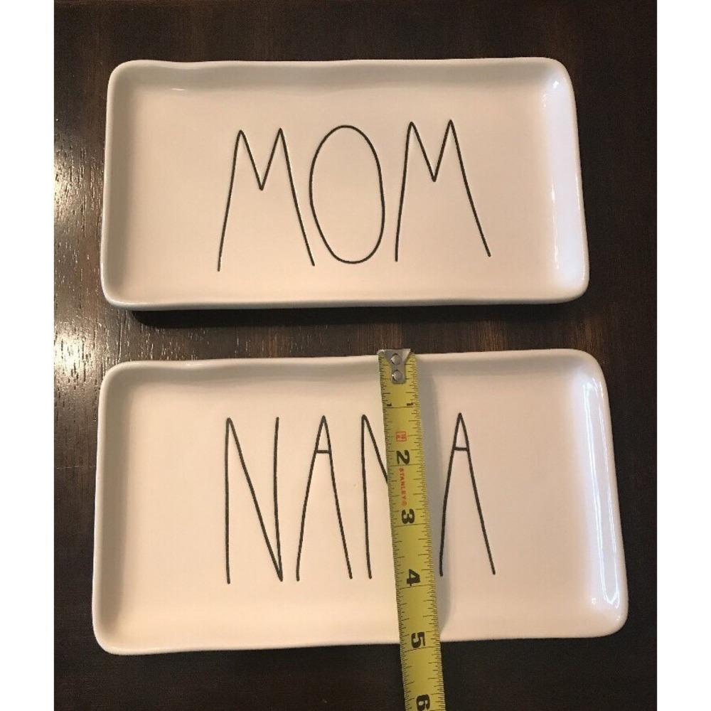 Rae Dunn "Nana" & "Mom" Tray Long Letters LL Brand New Mother's Day Gift NEW - Picture 3 of 5